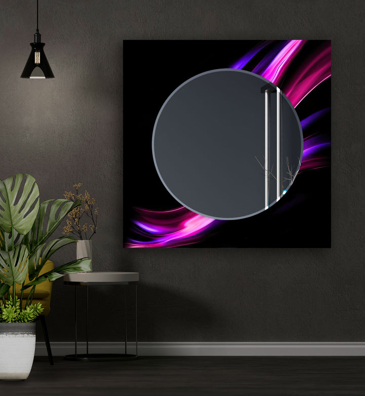 Pink & Purple Lines Wall Mirror huge mirror
