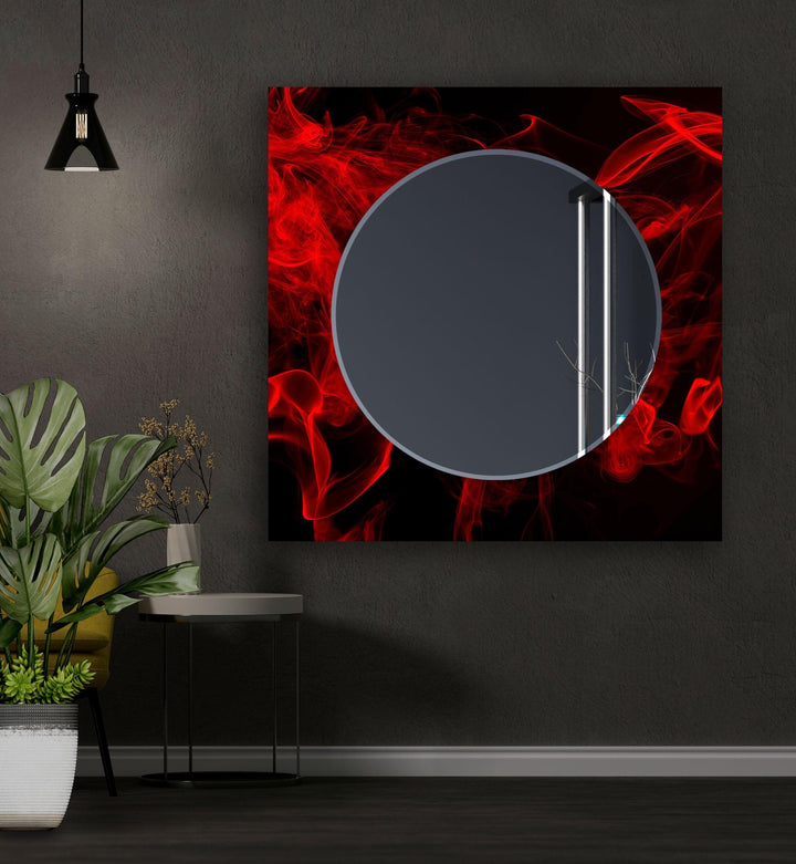 Red & Black Wall Mirror gold mirror
