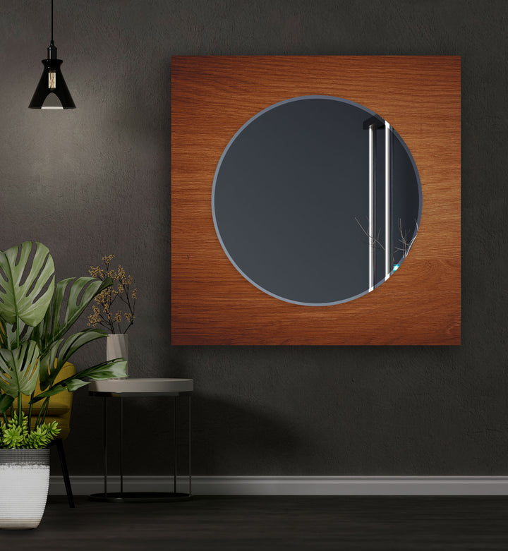 Dark Brown Wood Wall Mirror large wall mirror
