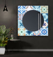 Mosaic Tempered Glass Wall Mirror