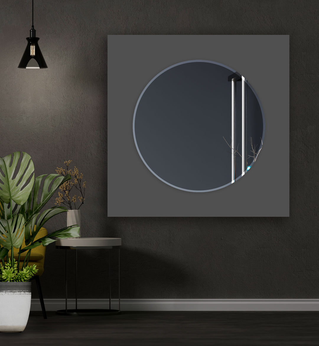 Dark Gray Wall Mirror Bedroom Mirror
