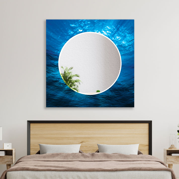 Deep Sea Appearance Wall Mirror Square Wall Mirror
