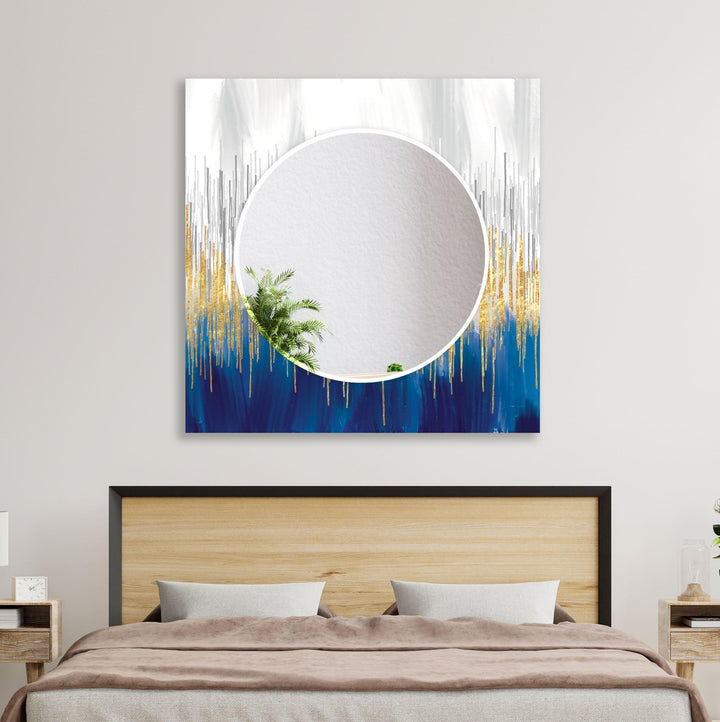 Marble Gold & Blue Wall Mirror Green Wall Mirror
