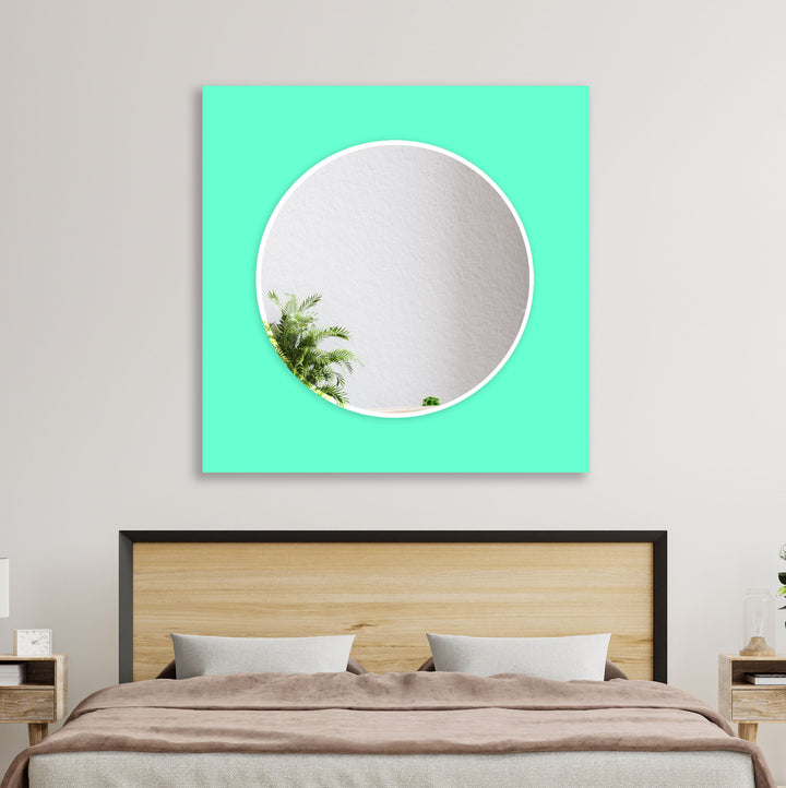 Vivid Light Green Wall Mirror Small Wall Mirror
