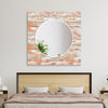 Wood Pattern Tempered Glass Wall Mirror