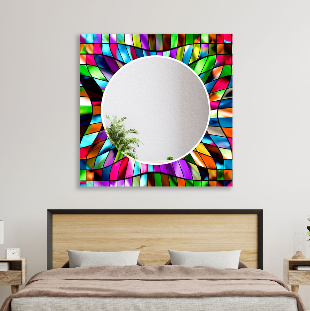 Colored 3D Stained Wall Mirror wall mirror
