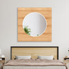 Wood Pattern Tempered Glass Wall Mirror