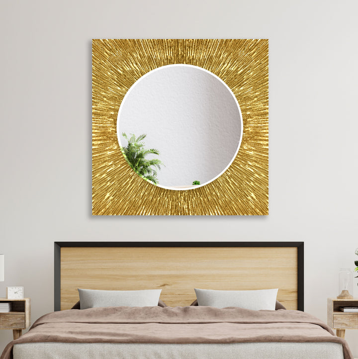 Gold Shiny Wall Mirror Framed Mirror
