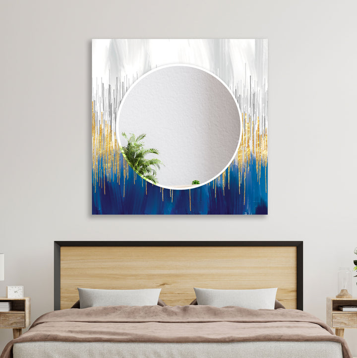 Marble White & Gold Wall Mirror Bathroom Wall Mirror
