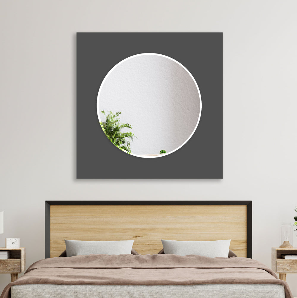 Dark Gray Wall Mirror Entryway Mirror
