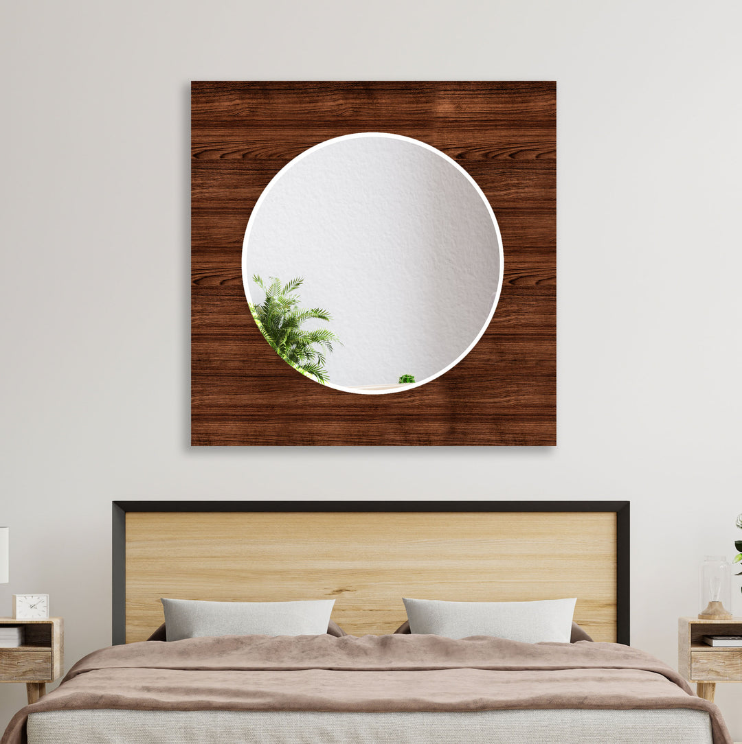 Dark Brown Wood Wall Mirrors full body mirror
