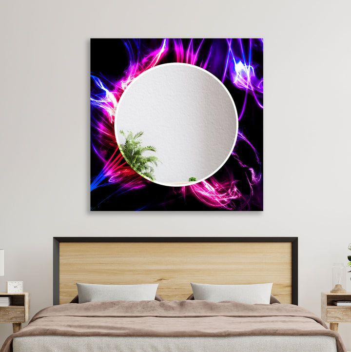 Colored Neon Lines Wall Mirror Modern Mirror
