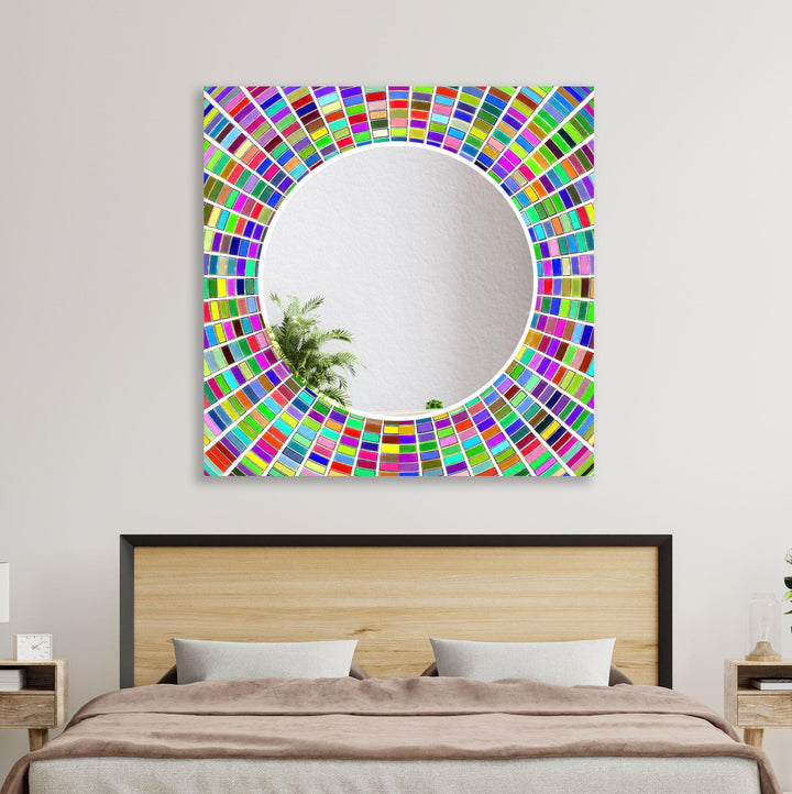 Stained 3D Colored Wall Mirror big wall mirror
