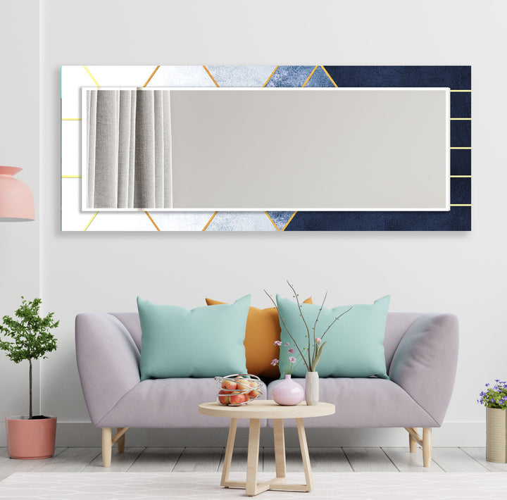 Golden Blue Details Wall Mirror big wall mirror
