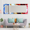 Stained Round Tempered Glass Wall Mirror