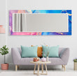 Abstract Tempered Glass Wall Mirror