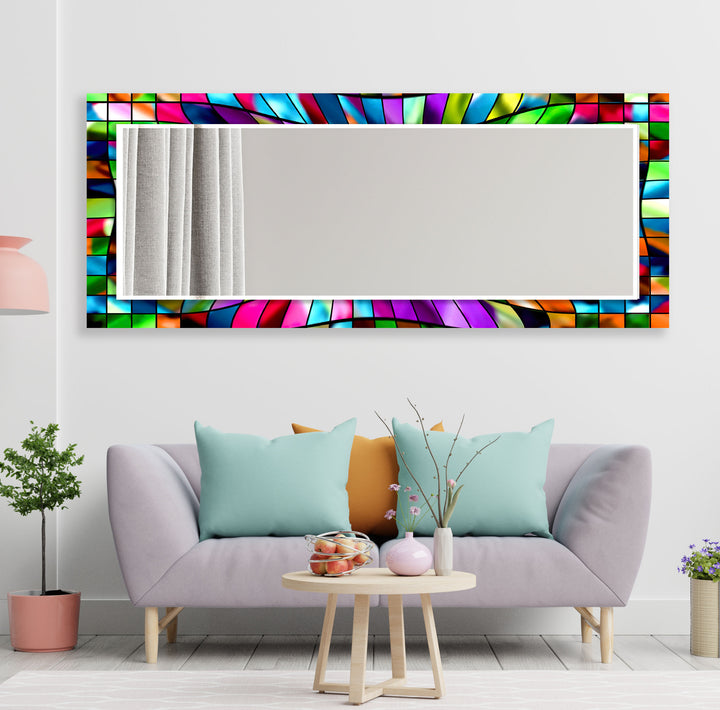 Colored 3D Stained Wall Mirror unique mirrors
