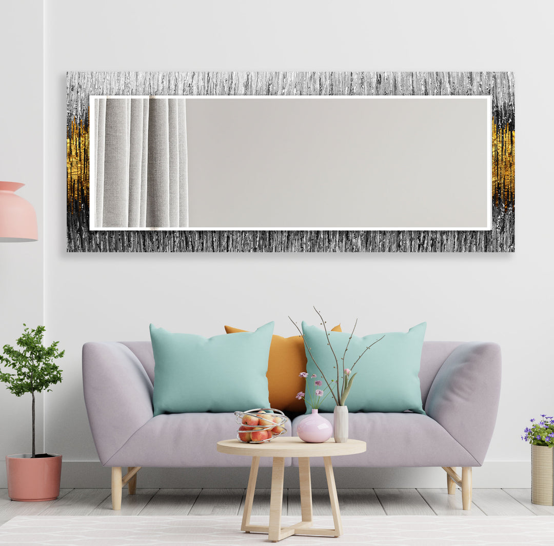 Grey Golden Details Wall Mirrors dining room mirror
