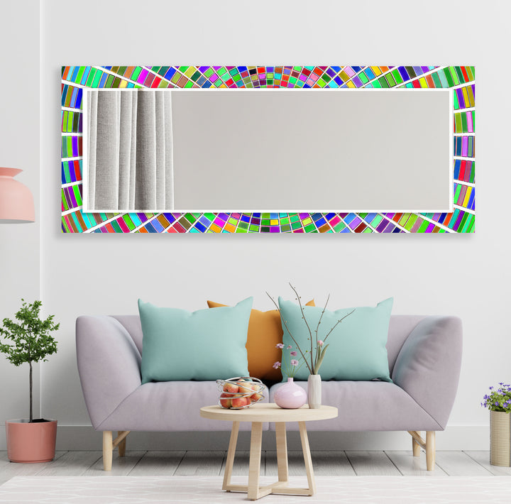 Stained 3D Colored Wall Mirror biggest wall mirror
