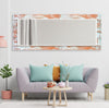 Wood Pattern Tempered Glass Wall Mirror