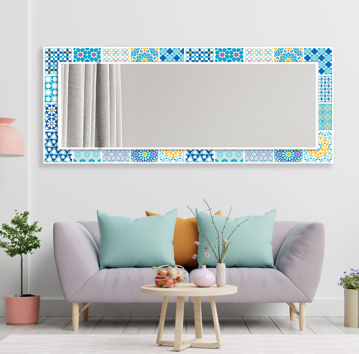 Mosaic Blue Wall Mirror Green Wall Mirror
