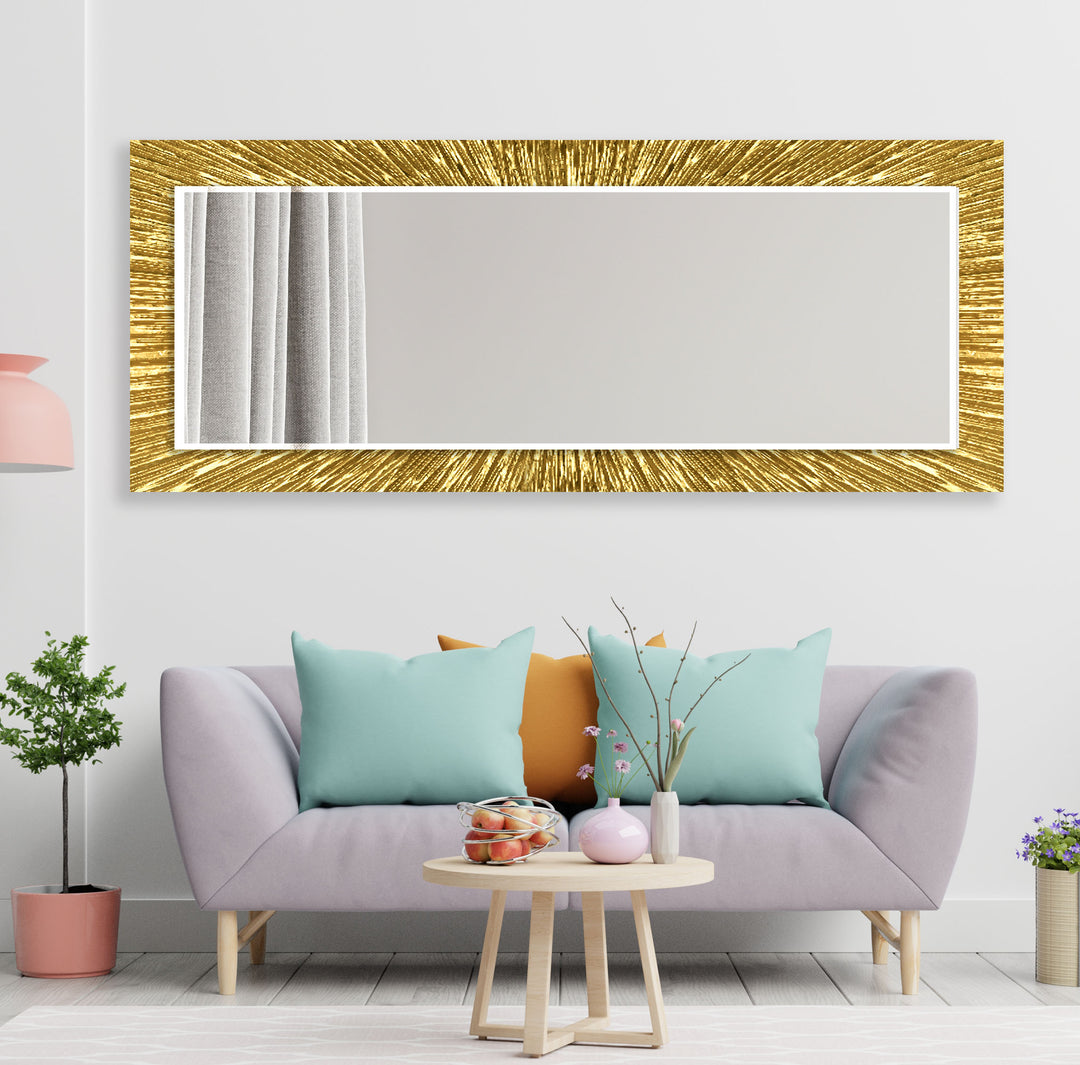 Gold Shiny Wall Mirror mirror art
