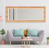 Wood Pattern Tempered Glass Wall Mirror