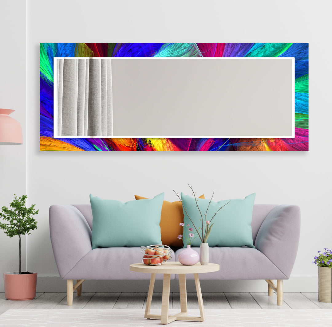 Abstract Neon Wall Mirror Decorative Mirror
