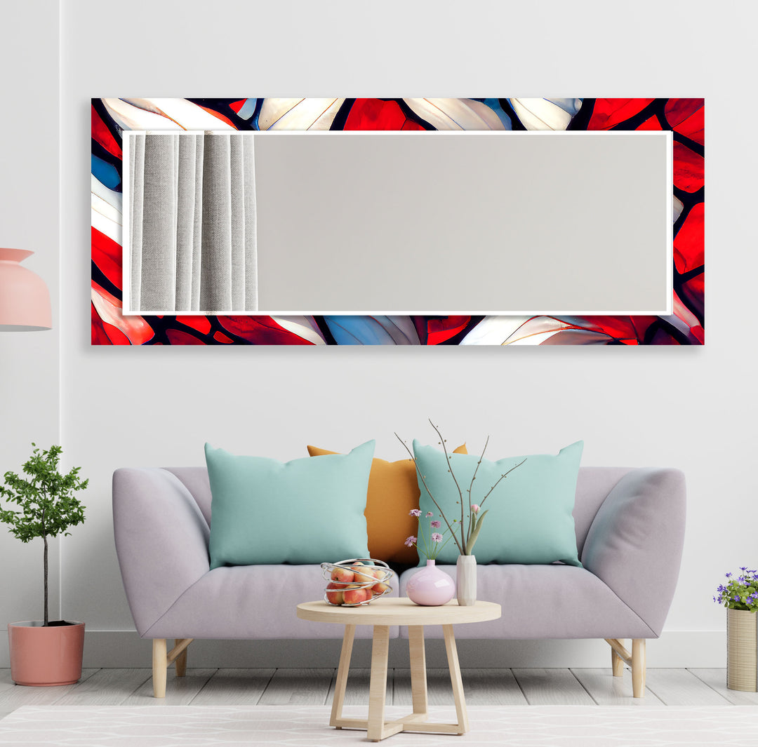 White and Red Wall Mirrors biggest wall mirror
