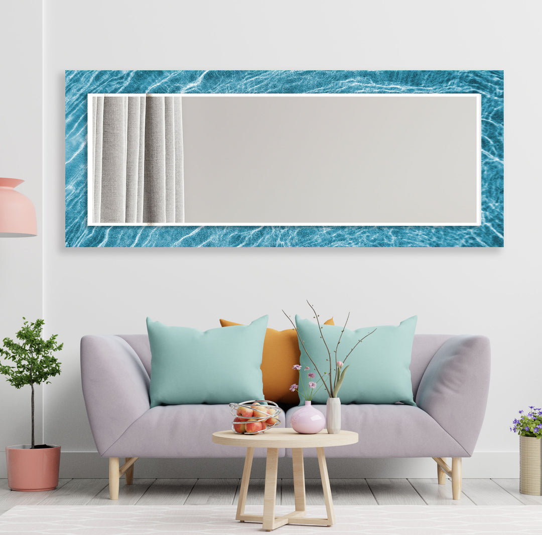 Blue Sea Waves Wall Mirrors full body mirror
