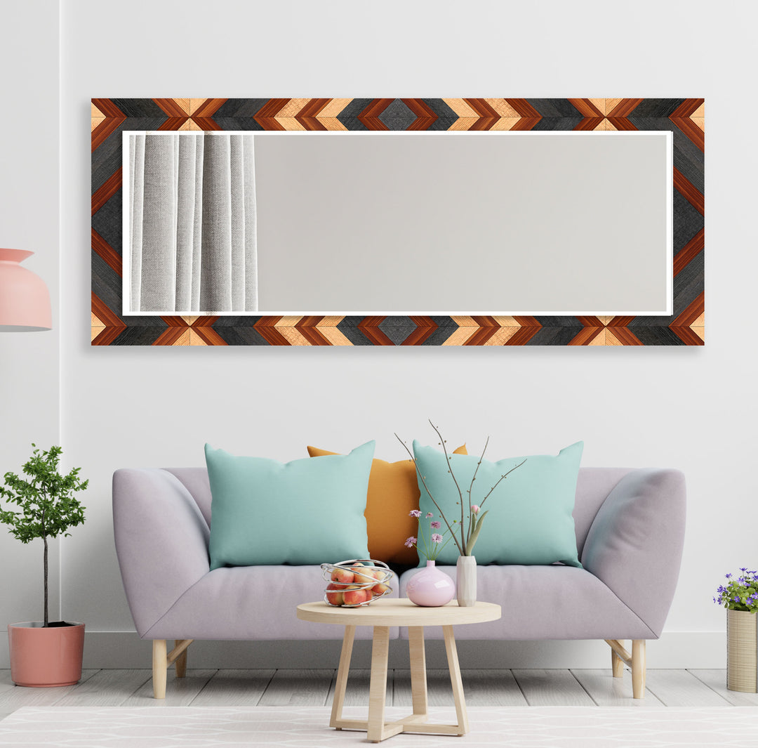 Wood Pattern Black Wall Mirror huge wall mirror
