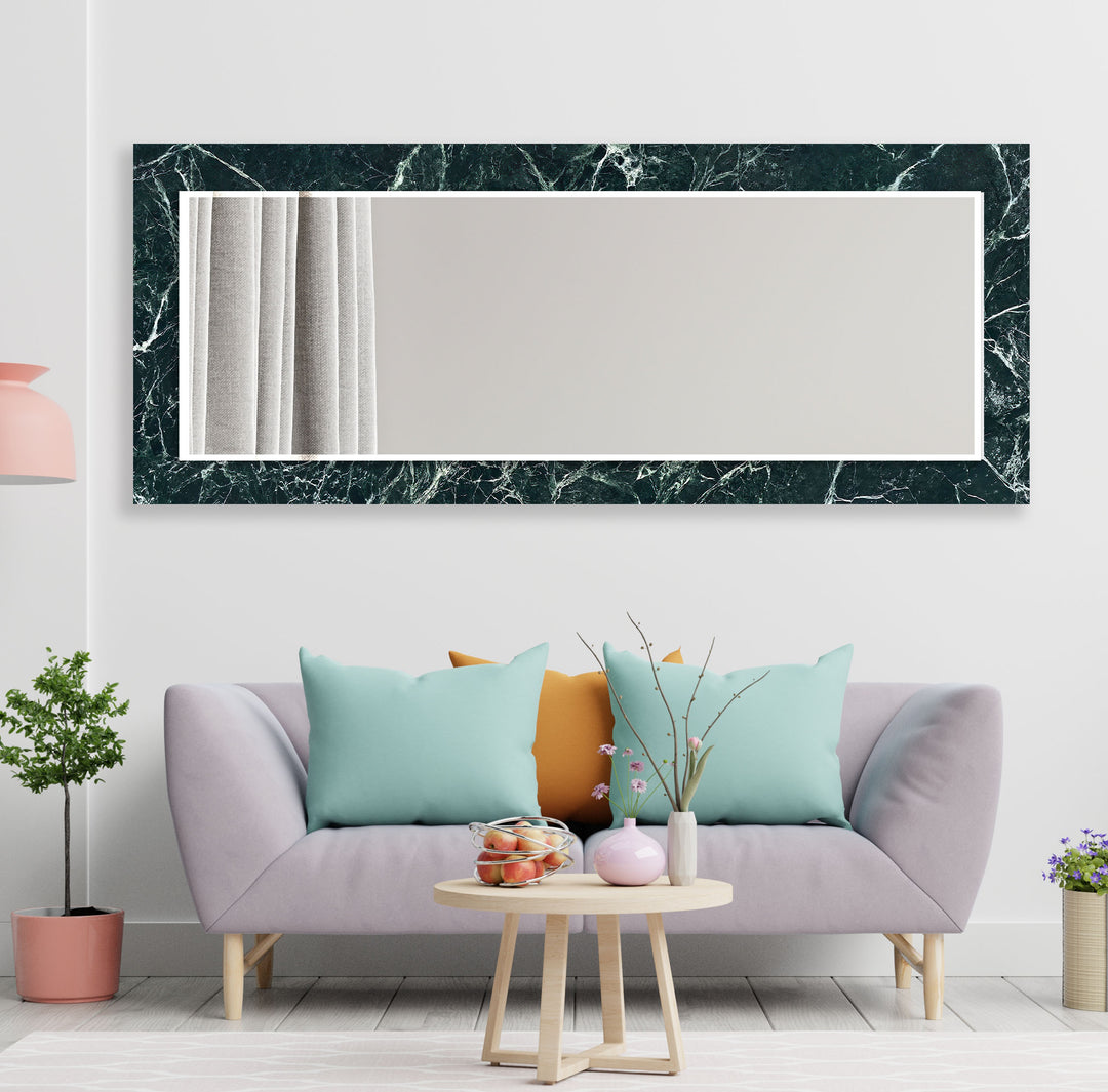 Green Marble with White Splashes Wall Mirror Decorative Mirror
