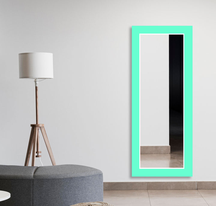 Vivid Light Green Wall Mirror Red Mirror
