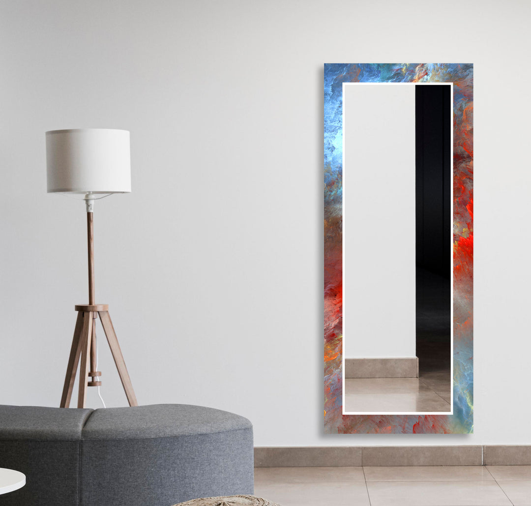 Red & Blue Abstract Wall Mirrors gold wall mirror
