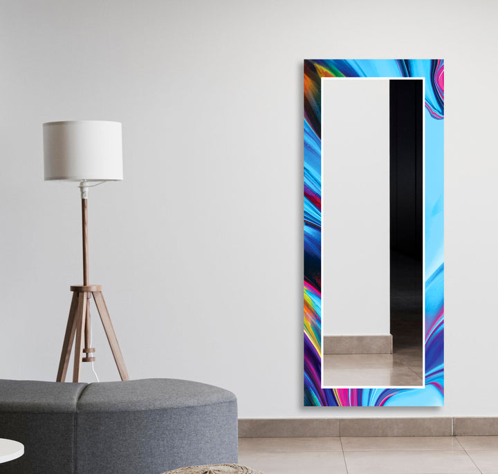 Colored Blue Wall Mirrors decorative mirrors
