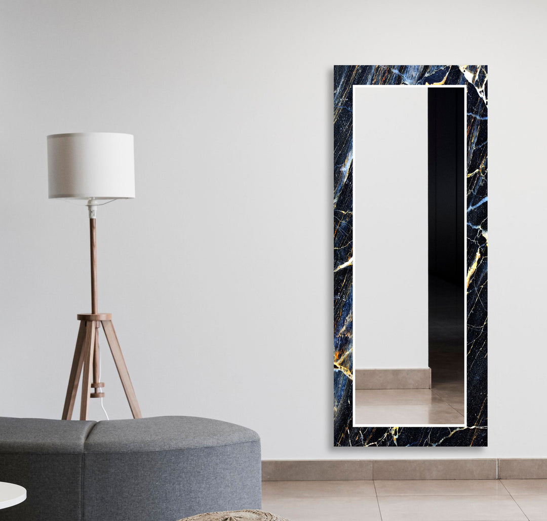 Dark Marble Abstract Wall Mirrors Huge Mirror
