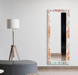 Wood Pattern Tempered Glass Wall Mirror