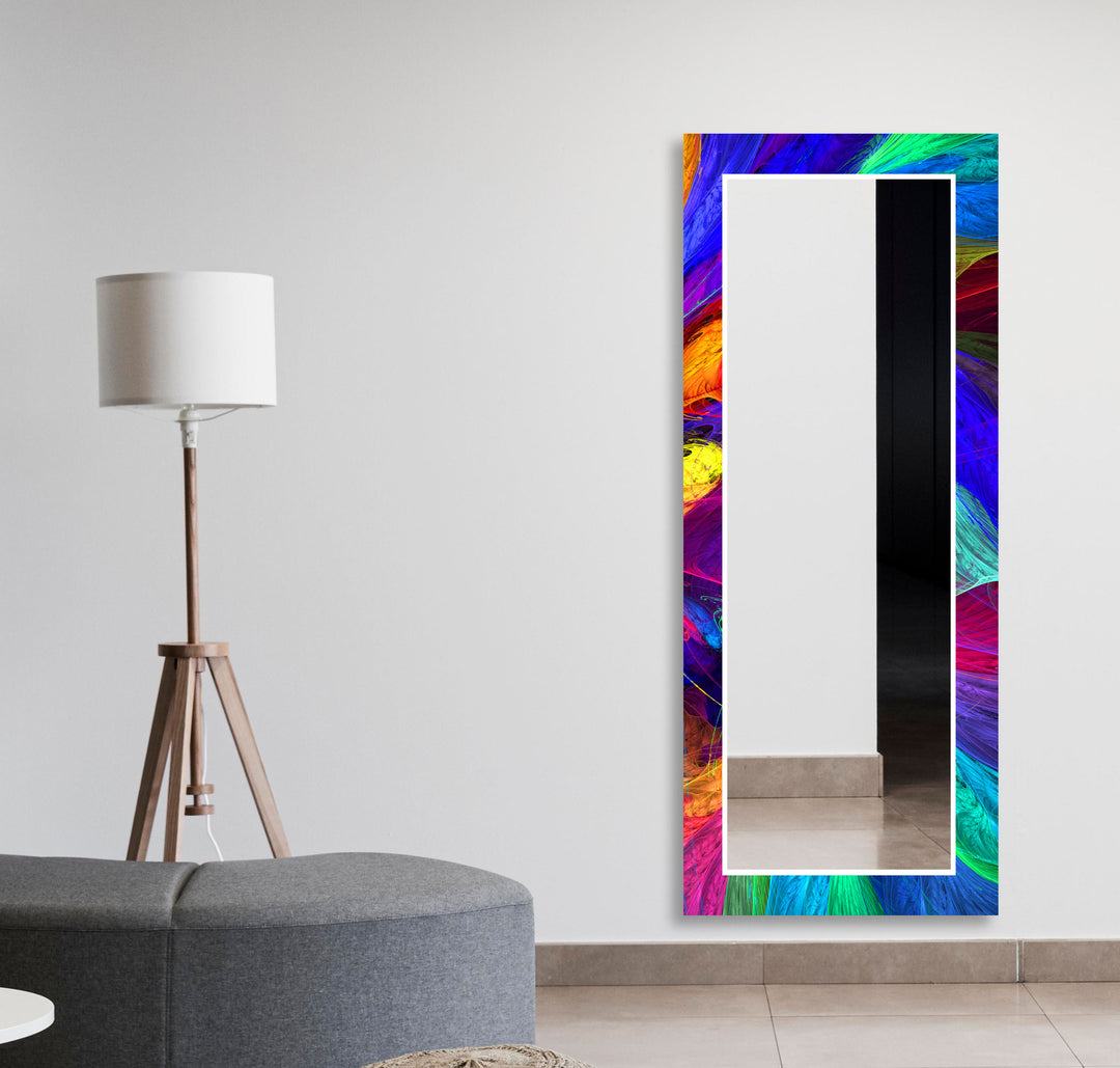 Abstract Neon Wall Mirror