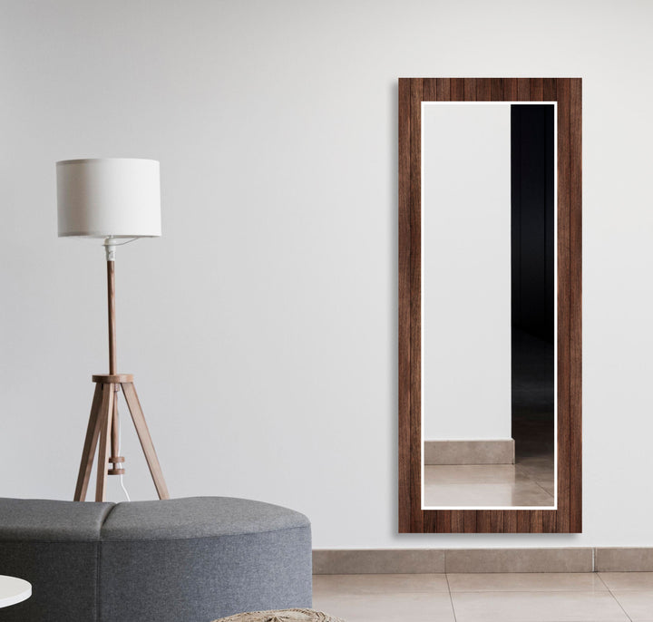 Dark Wooden Wall Mirror big wall mirror
