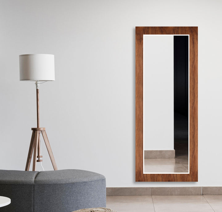 Wooden Wall Mirrors lighted mirror
