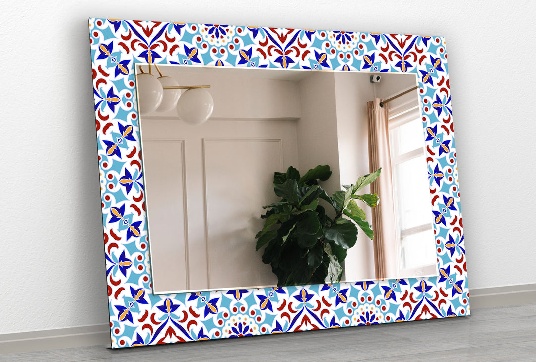 Colored Mosaic Design Wall Mirror Square Mirror
