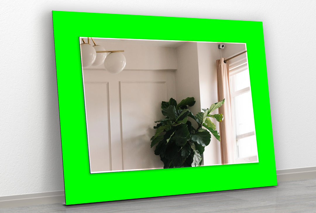 Neon Green Wall Mirrors Huge Wall Mirror
