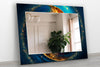 Abstract Tempered Glass Wall Mirror