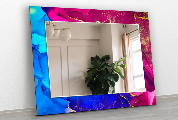 Pink & Blue Wall Mirror Huge Wall Mirror
