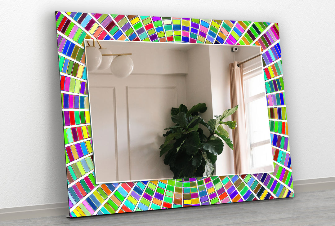 Stained 3D Colored Wall Mirror modern mirror
