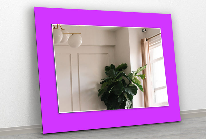 Shiny Purple Round Wall Mirror full body mirror
