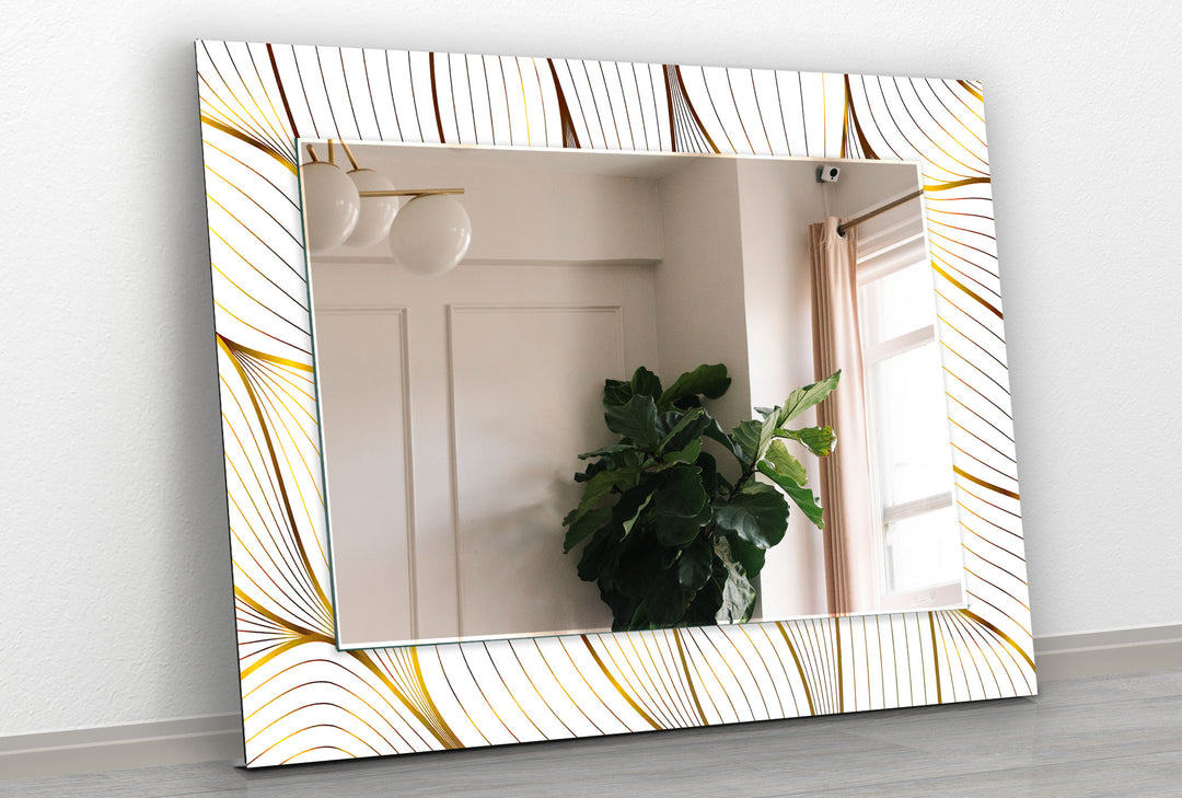 Golden & White Wall Mirror full length mirrors
