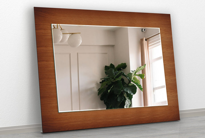 Wooden Brown Design Wall Mirror Huge Wall Mirror
