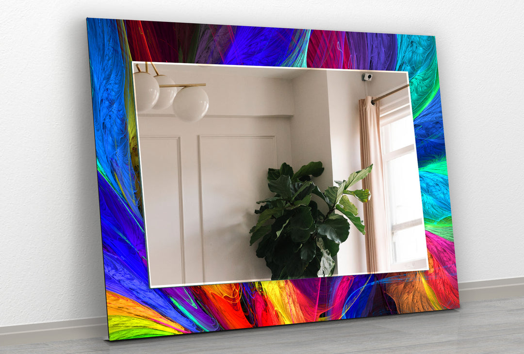 Abstract Neon Wall Mirror Decorative Wall Mirror
