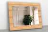 Wood Pattern Tempered Glass Wall Mirror